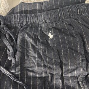 Polo Ralph Lauren Gray Striped Comfy Sleepwear